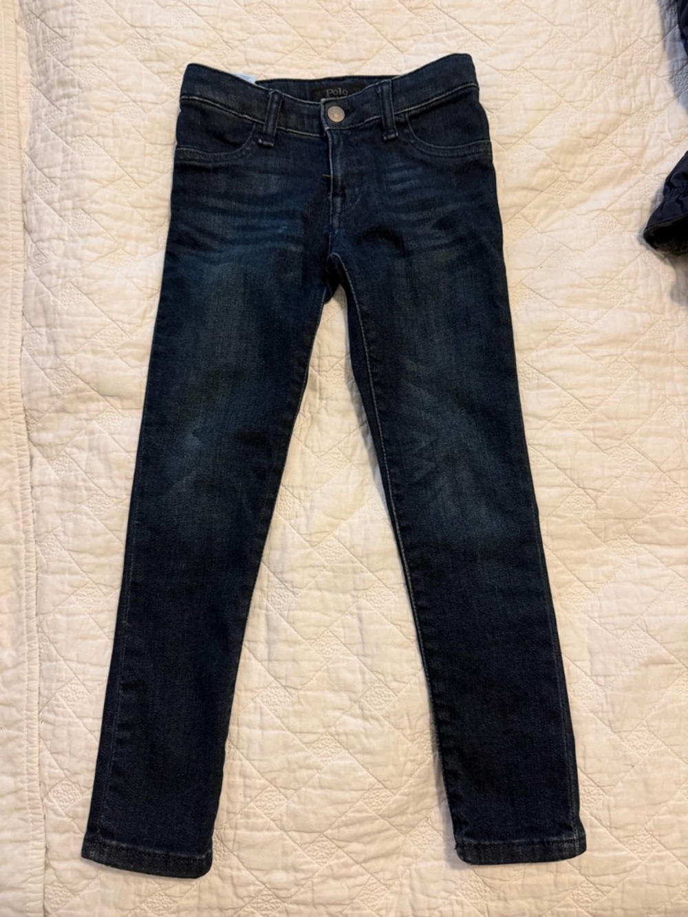 Ralph Lauren Girls' Dark Indigo Skinny Jeans